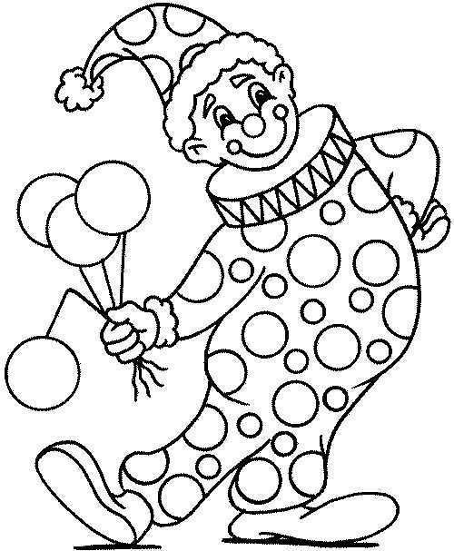 Der Clown 3 Clown Der Grundschule Kleurplaten Voor Kinderen Kleurplaten Carnaval