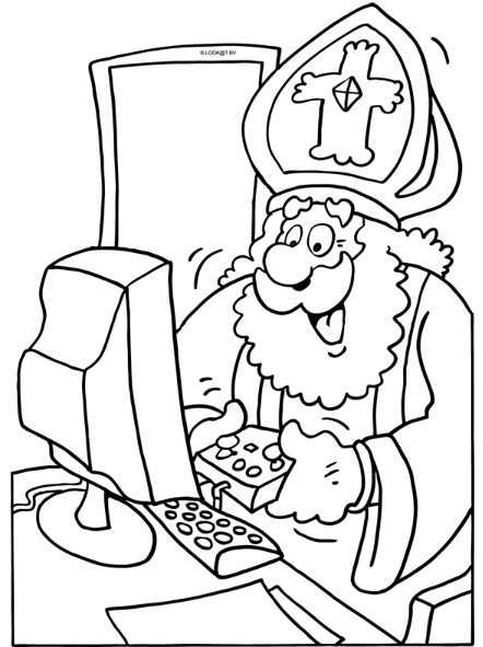 Sint Op De Computer Sinterklaas Knutselen Sinterklaas Kleurplaten