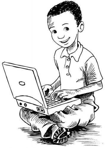 Kleurplaat Jongen Op Laptop Coloring Pages Coloring Books Coloring Pages For Boys
