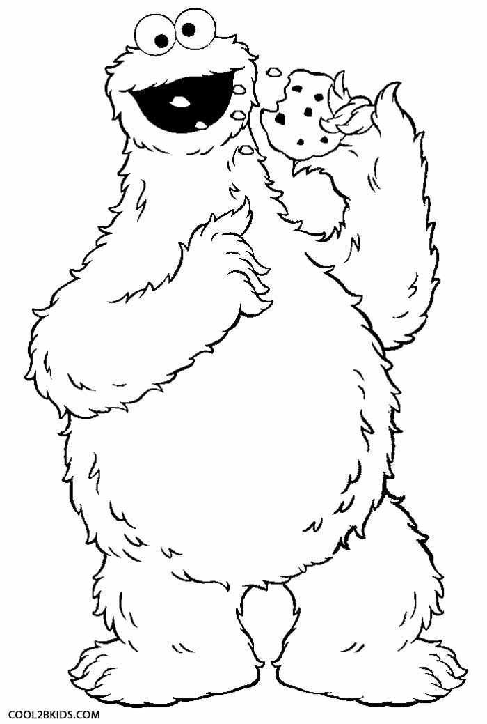 Printable Cookie Monster Coloring Pages For Kids Cool2bkids Monster Coloring Pages Sesame Street Coloring Pages Monster Cookies