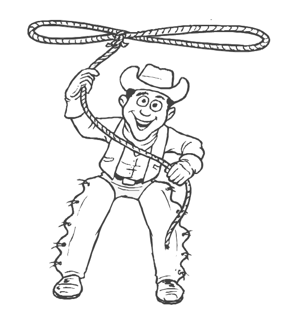 Cowboy Met Lasso Dieren Kleurplaten Kleurplaten Cowboys