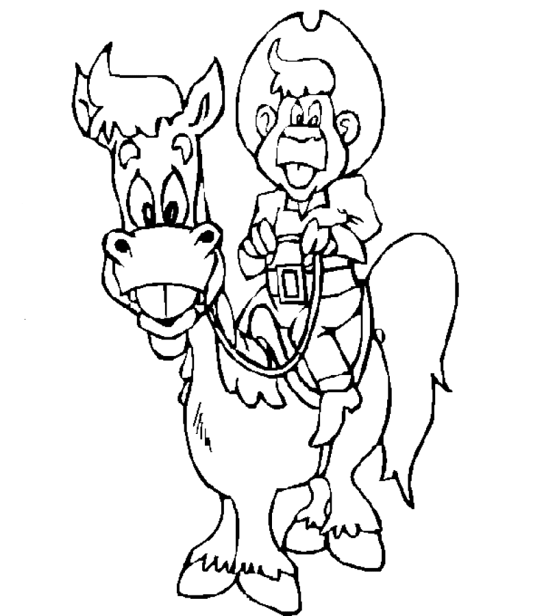 Cowboy Coloring Pages Coloringpages1001 Com In 2020 Coloring Pages Kids Coloring Book