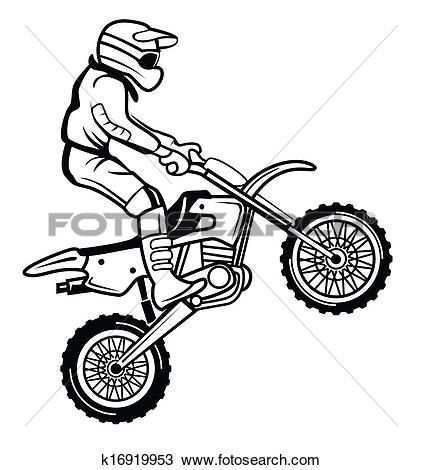 Moto Cross Clipart K16919953 Bike Drawing Motorcycle Drawing Cross Clipart