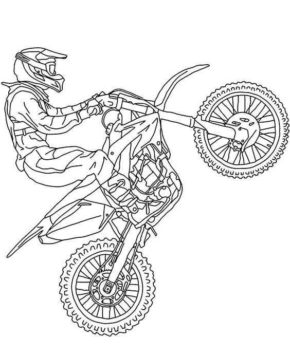 Motorbike Free Coloring Page Cross Coloring Page Race Car Coloring Pages Bike Drawing