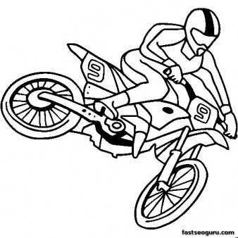 Print Out Moto Cross Coloring Page For Kids Printable Coloring Pages For Kids Cross C