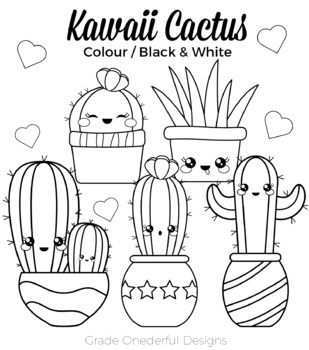 Kawaii Cactus Clipart Cu Okay Cactus Clipart Unicorn Coloring Pages Kawaii Clipart