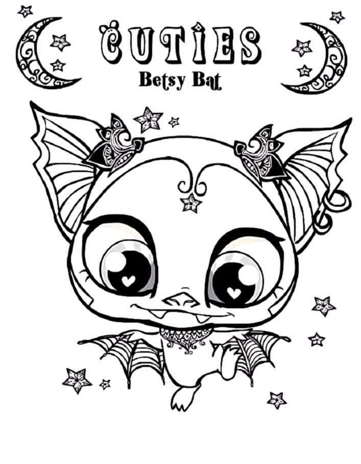 Littlest Pet Shop Coloring Pages Kleurplaten Vleermuizen Kleuren