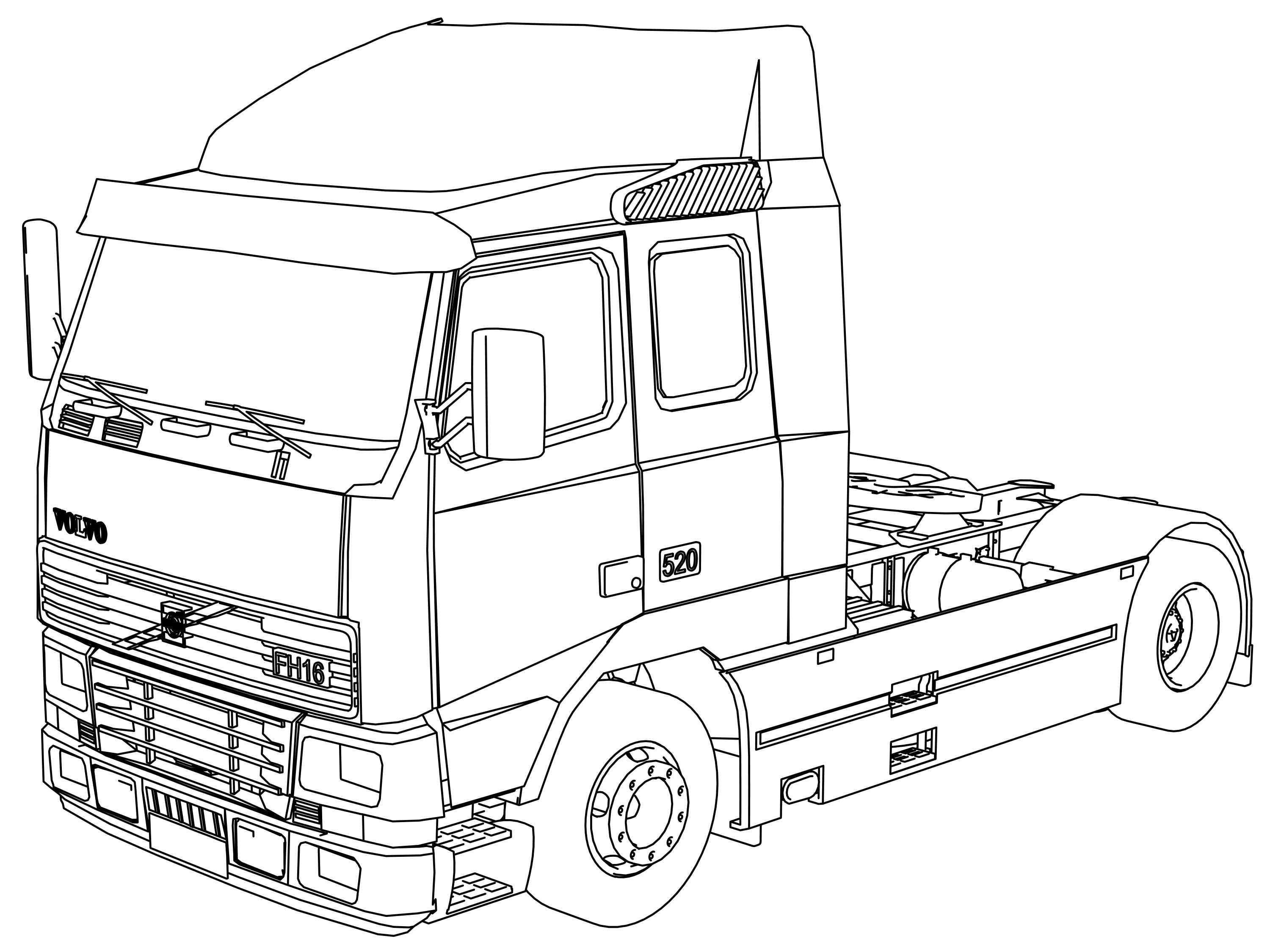 Volvo Fh16 Coloring Page Wecoloringpage Com Caminhao De Madeira Moda Renascentista Ca