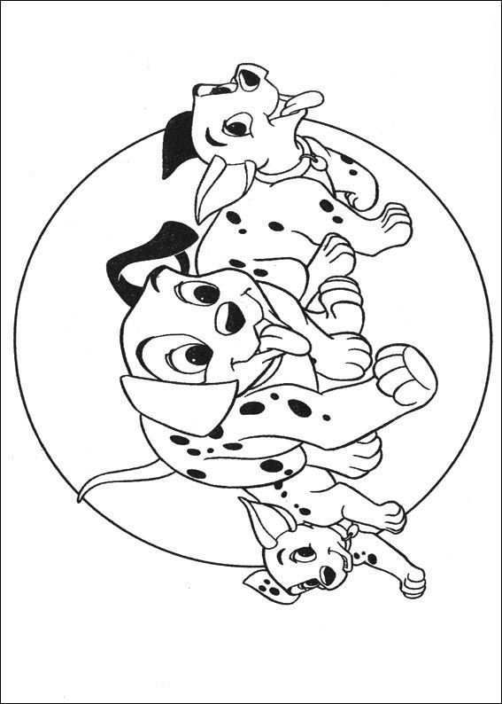 Kids N Fun Kleurplaat 101 Dalmatiers 101 Dalmatiers 101 Dalmatiers Dieren Kleurplaten