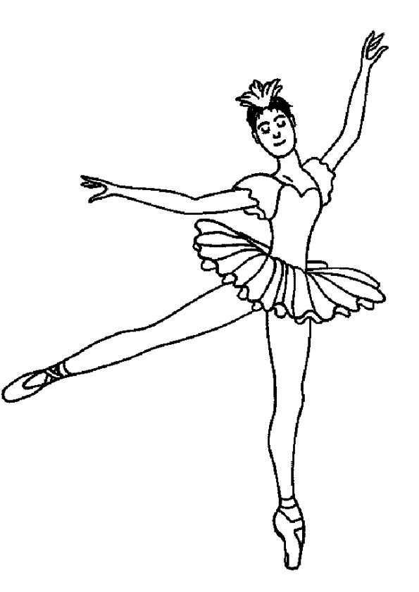 Kleurplaat Dansen 7617 Bailarinas Ballet