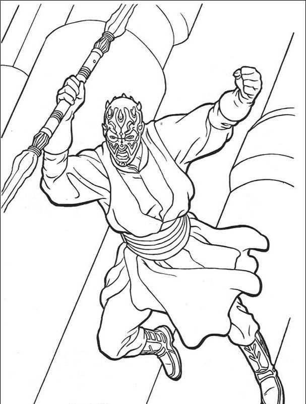 Darth Maul Star Wars Coloring Pages