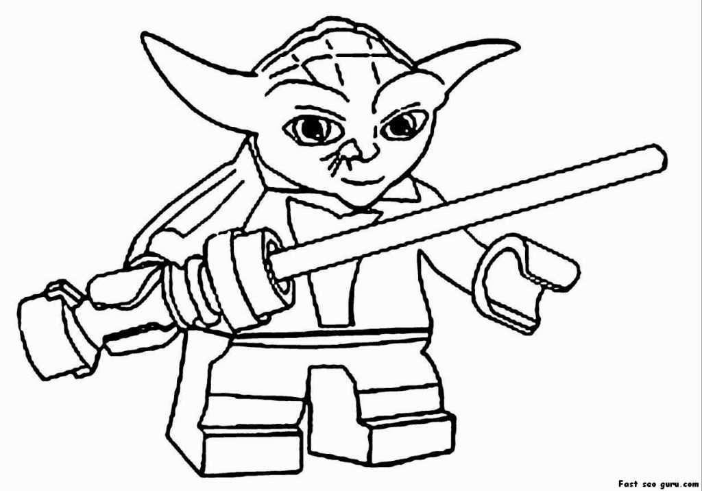 Yoda Coloring Pages Lego Star Wars Darth Maul