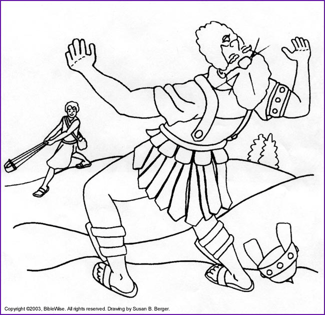 David And Goliath Coloring Pages Print Version Of David And Goliath Coloring Page Kid