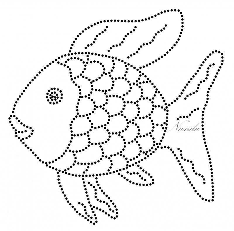 Glimvis Rainbow Fish Paper Embroidery Sashiko