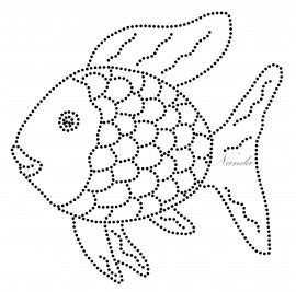 Vissen Glittermotifs Rainbow Fish Paper Embroidery Sashiko