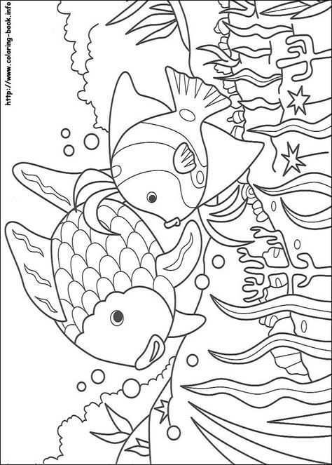 Kleurplaat Mooiste Vis Van De Zee Fish Coloring Page Coloring Books Rainbow Fish Colo