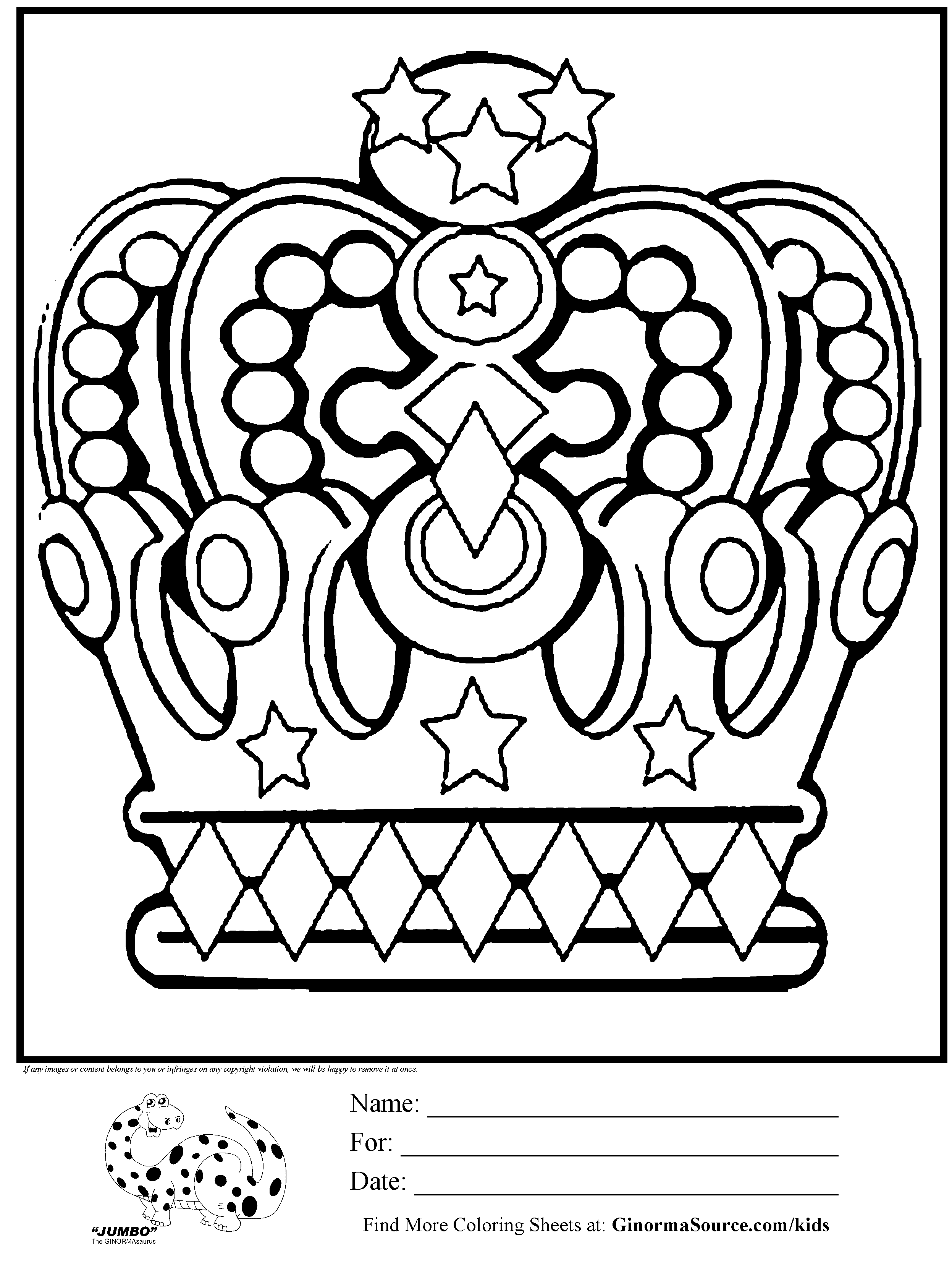Coloring Page Crown Coloring Pages Descendants Coloring Pages Crown Template
