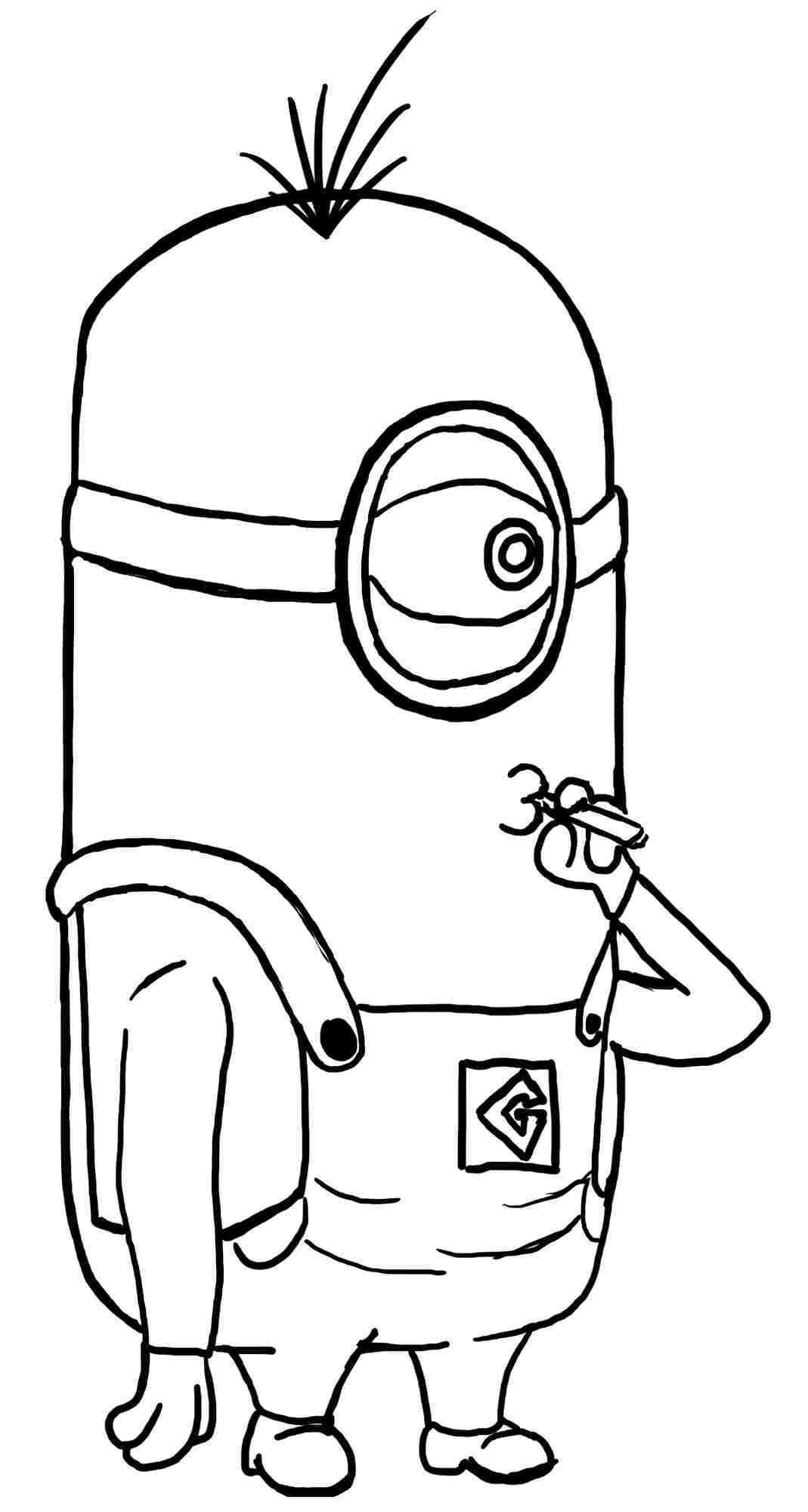 Coloring Pages Despicable Me Minion Anime Movie Printable Free For Coloring Books Min