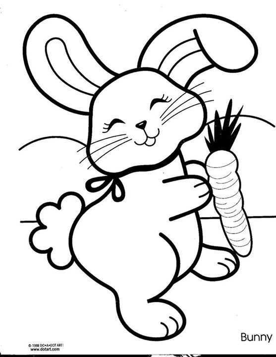 Bunny Coloring Page Boyama Sayfalari Cizimler Sanat Etkinlikleri