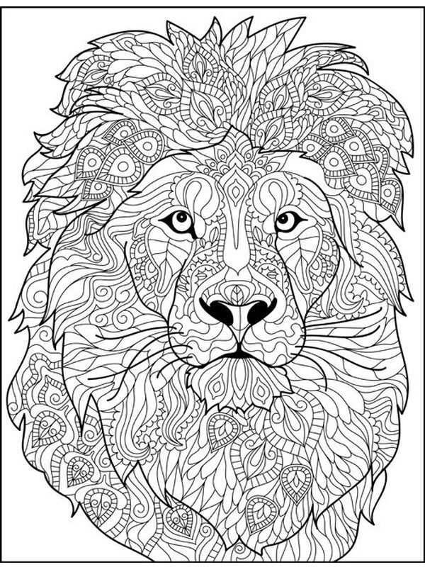 Kleurplaat Leeuw Voor Volwassenen Mandala Kleurplaten Dieren Kleurplaten Kleurplaten