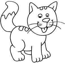 Kleurplaat Poes Kat Animaux Domestiques Coloriage Coloriage Magique