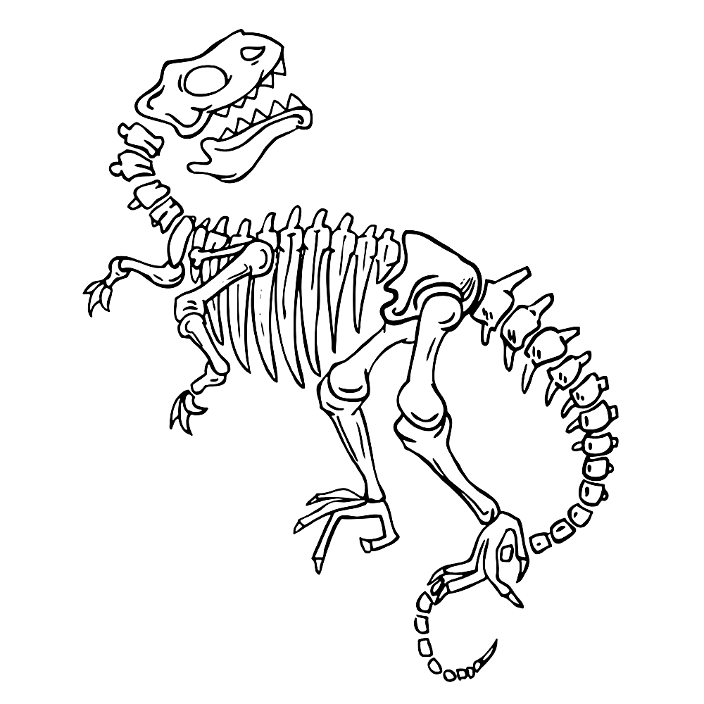 Bekijk Fossielen En Dino Skeletten 0004 Kleurplaat Dinosaur Coloring Pages Dinosaur D