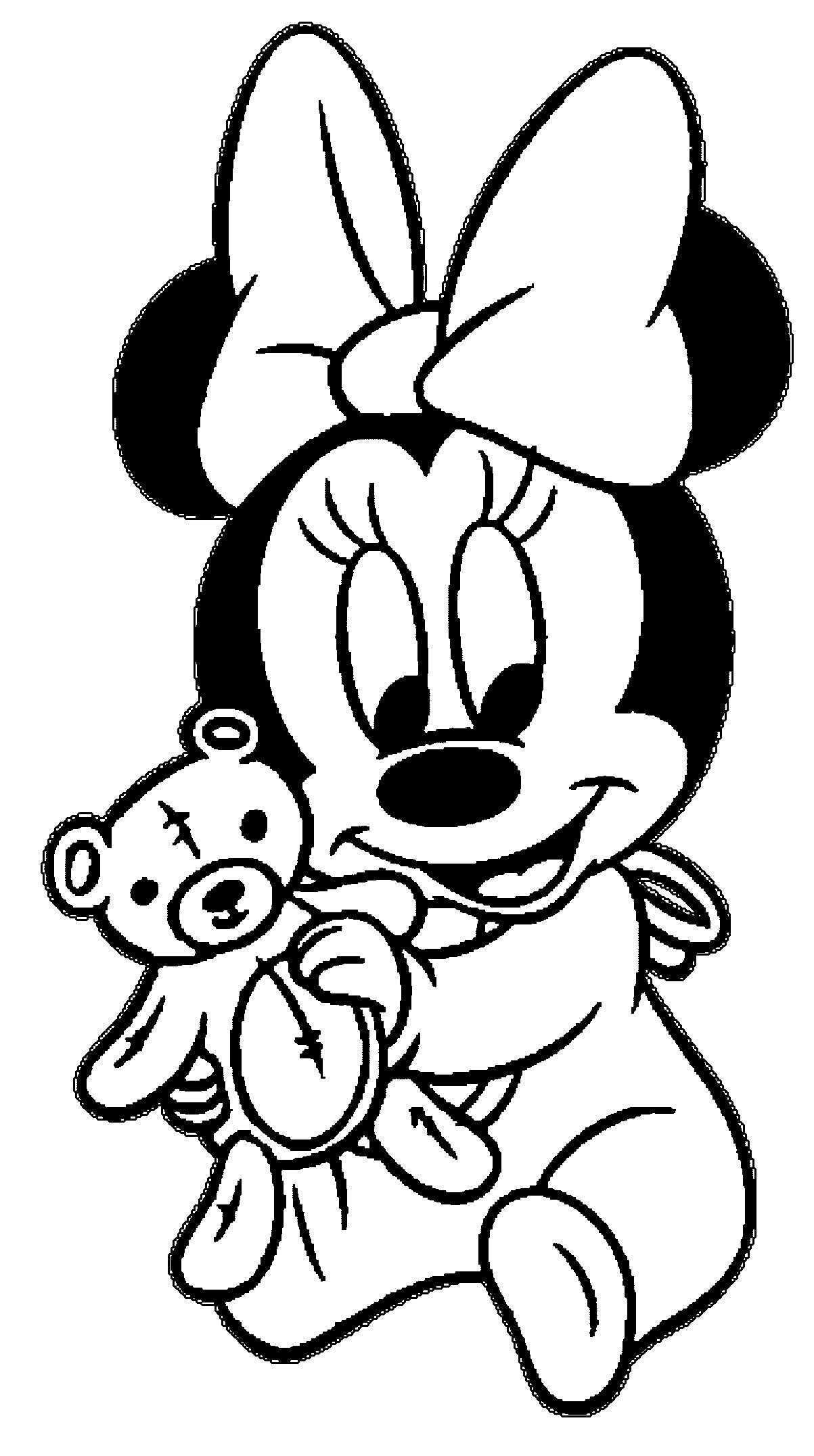 Minnie Baby Coloring Pages 2 By Sean Tekeningen Disney Figuren Cartoon Tekeningen Dis