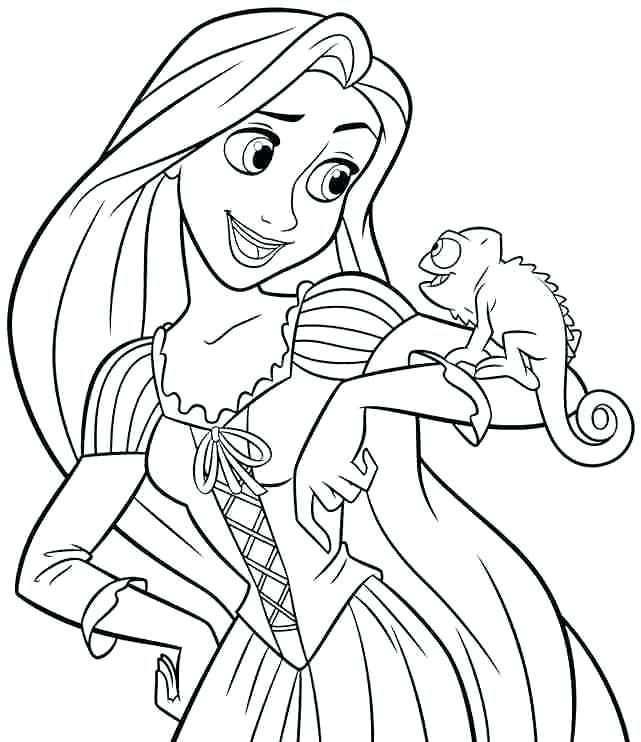 Rapunzel Kleurplaat Drawing Prinses Rapunzel Kleurplaat Kleurplaten Disney Kleurplate