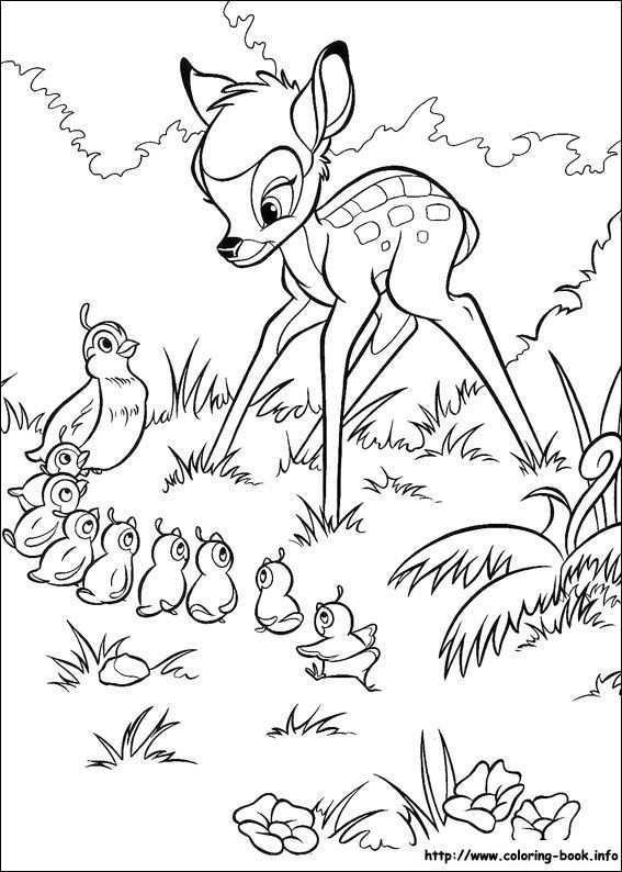 Pin Van Nath Nathou Op Coloriage Bambi Disney Kleurplaten Kleurplaten Bambi