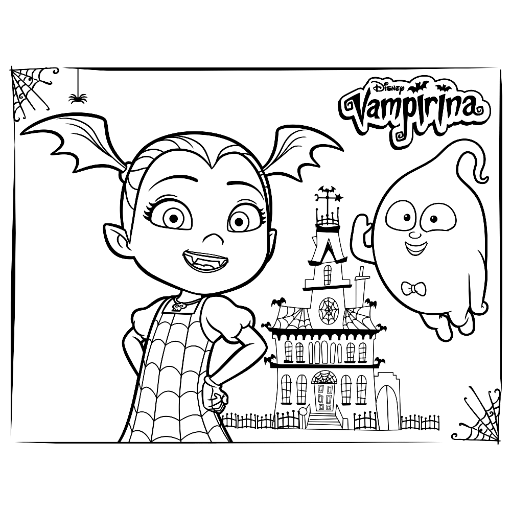 Leuk Voor Kids Vampirina Met Demi De Geest Kleurboek Kleurplaten Disney Junior