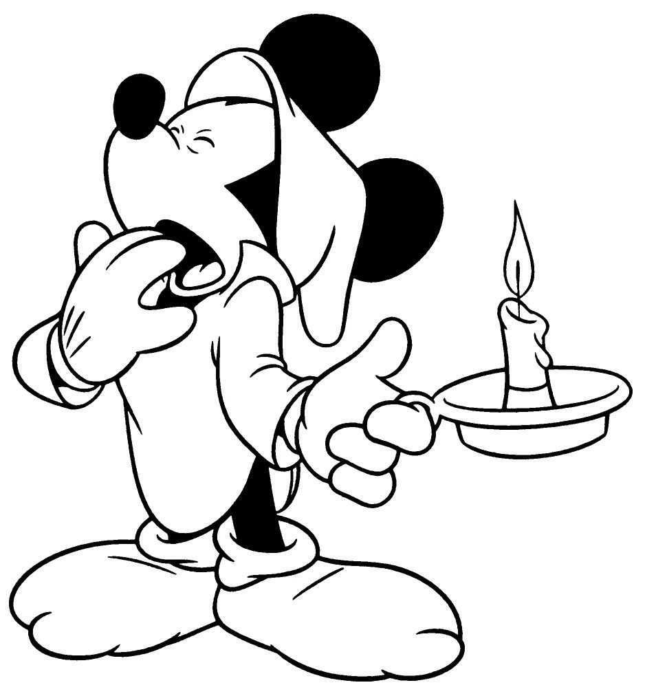 Kleurplaat Mickey Mouse Slapen Disney Kleurplaten Kleurplaten Lijntekeningen