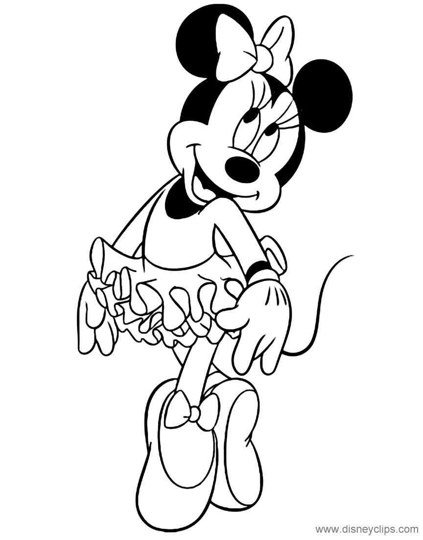 Minnie Mouse Coloring Pages A Sassy Beautiful Pulpenku Brilliant Pictures Kleurplaten