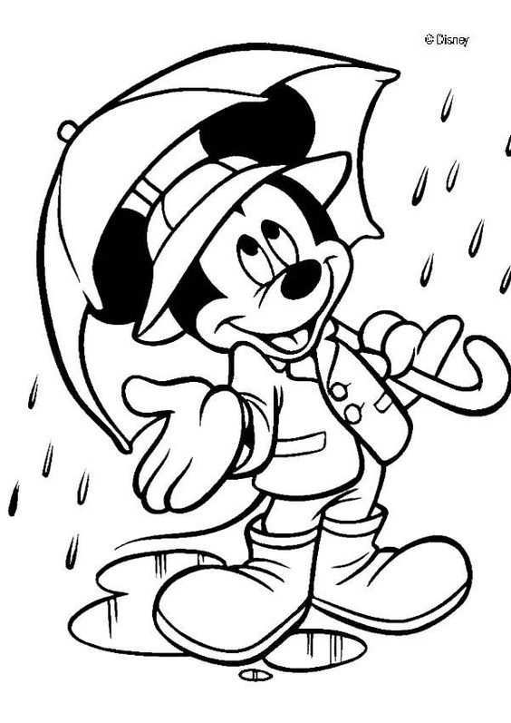 Mickey Mouse Coloring Pages Mickey Mouse In The Rain Cartoon Coloring Pages Mickey Mo