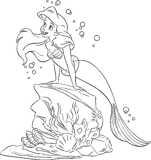 The Little Mermaid Coloring Pages 37 Gif 500 528 Kleurboek Disney Kleurplaten Gratis