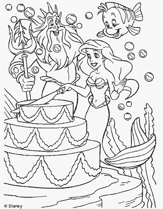 Coloring Page Ariel The Little Mermaid Kids N Fun Kleurboek Kleurplaten Dieren Kleurp