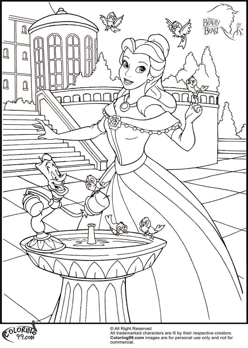 Disney Princess Belle Coloring Pages Coloring99 Com Disney Princess Coloring Pages Un