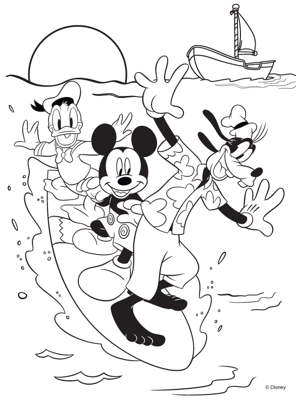 Disney Mickey Mouse And Friends Coloring Page Disney Coloring Pages Mickey Coloring P