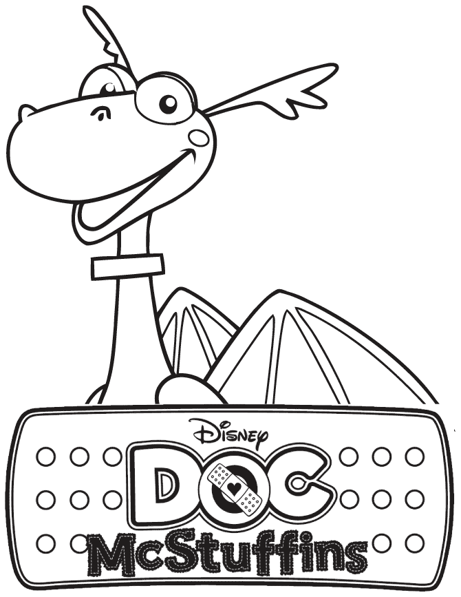 Doc Mcstuffins Stuffy The Dragon Coloring Page Free Printable Coloring Pages Doc Mcst