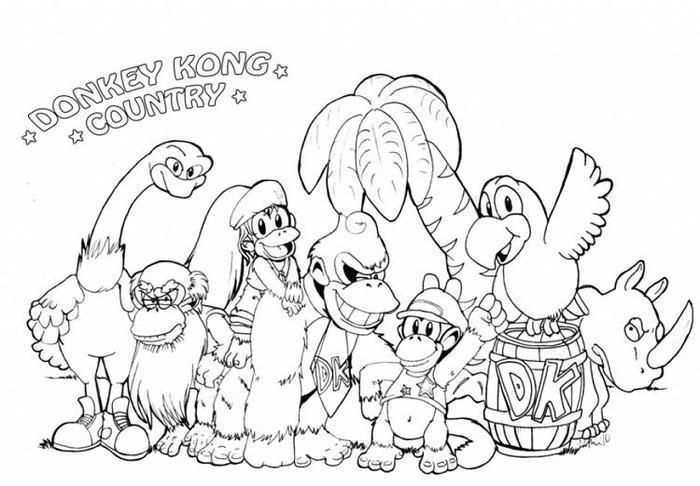 Donkey Kong Country Coloring Pages Download Picture Use The Download Button To See To