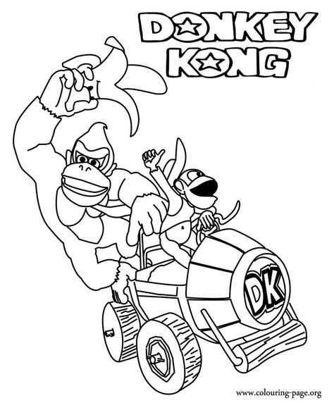 Idee 16 Coloriage Donkey Kong Kleurplaten Mario Knutselen