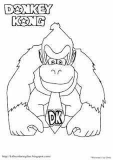 Donkey Kong Coloring Pages Donkey Kong Donkey Kong Party Coloring Pages