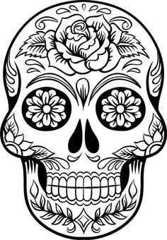 Pin By Adad Rios On Printables Templates Skull Coloring Pages Sugar Skull Drawing Col