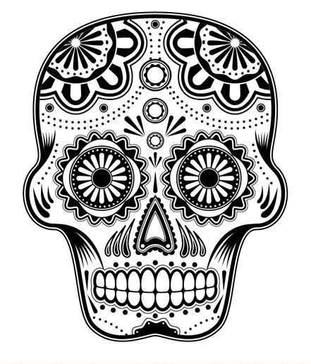 Printable Day The Dead Skull Colouring Page Creative Coloring Pictures 1 Schedelillus