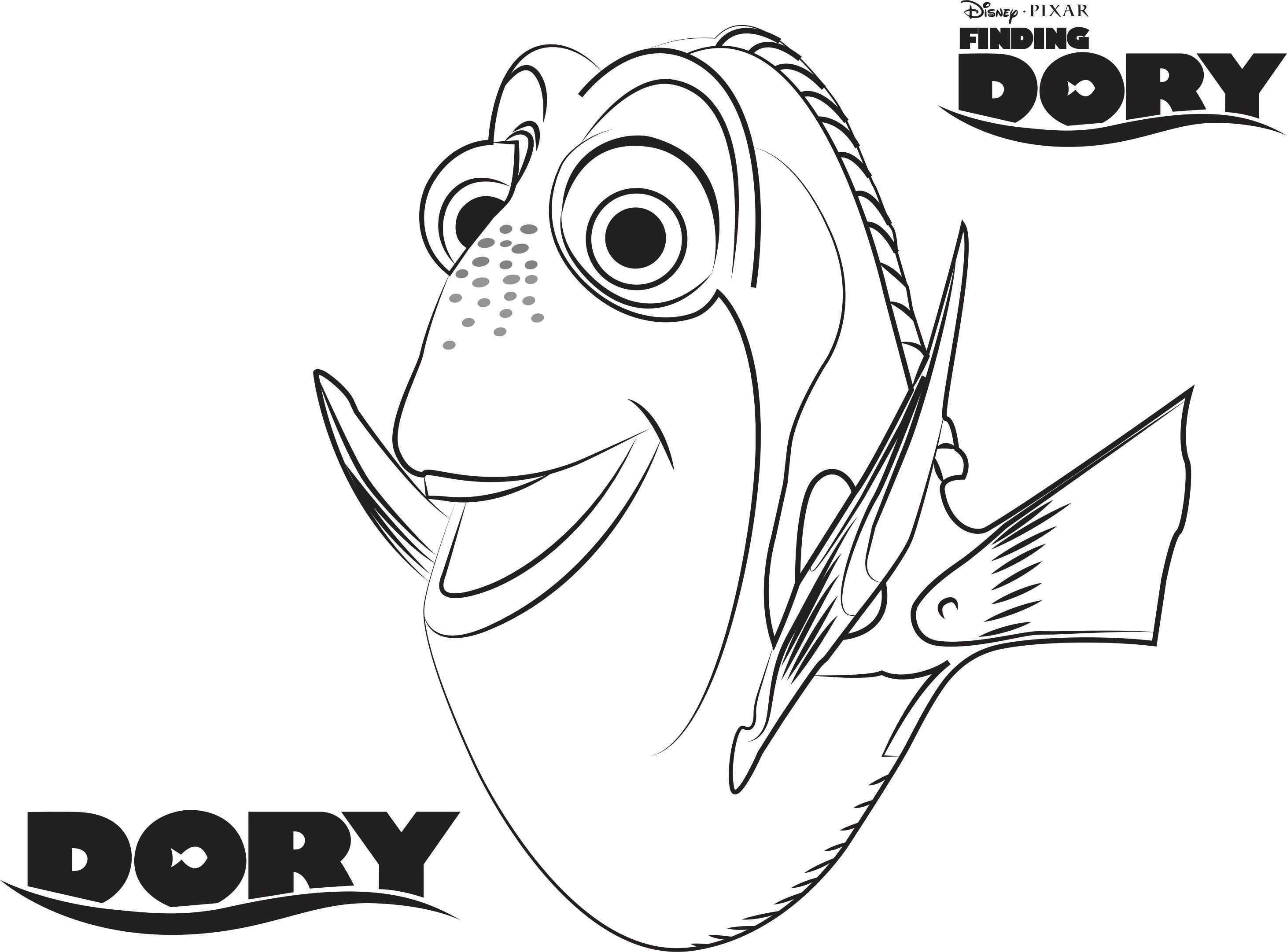 Finding Dory Kleurplaten Dory Kleurplaten Gratis Kleurplaten Pixar Films