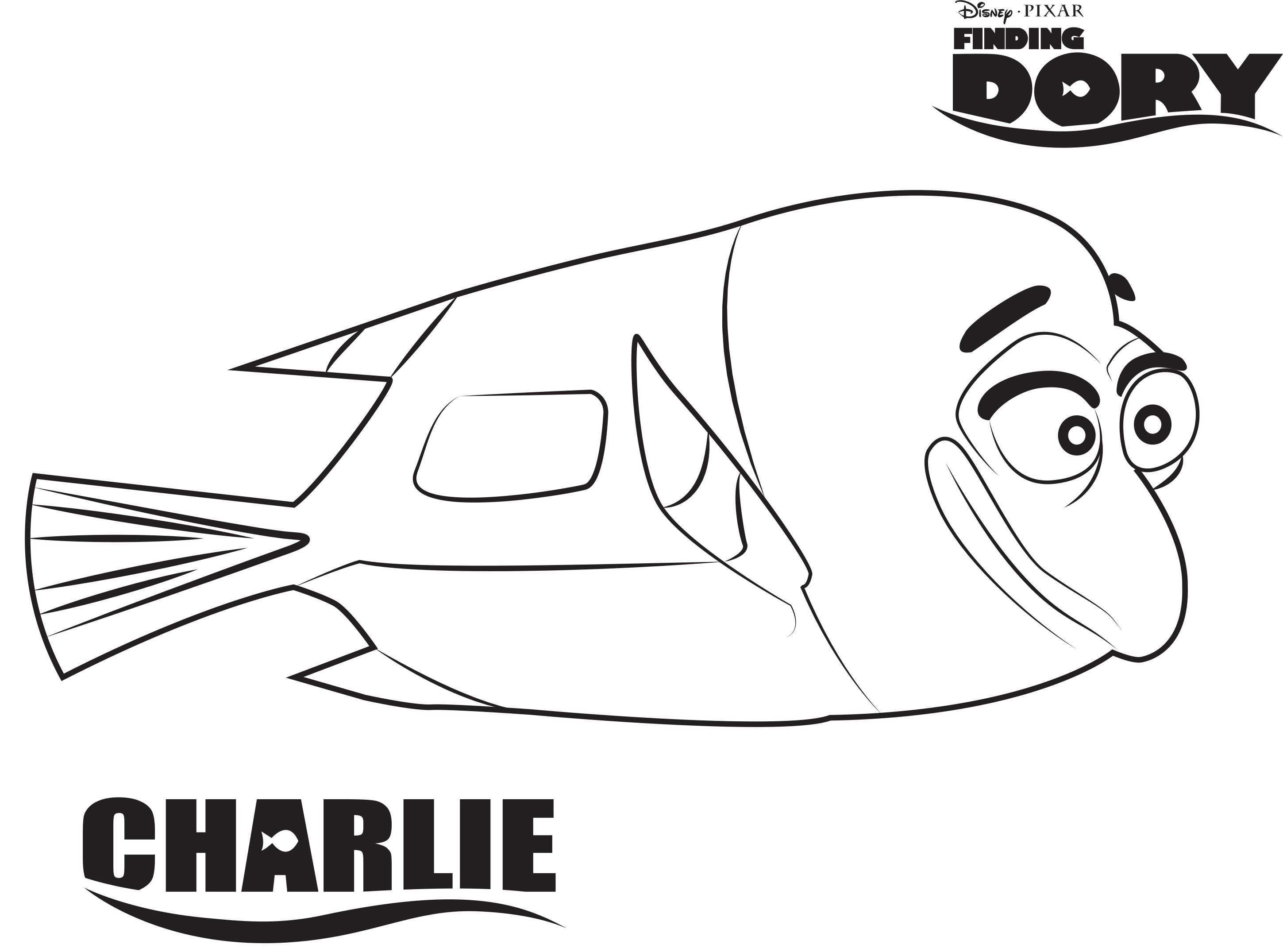 Finding Dory Kleurplaten Charlie Nemo Coloring Pages Coloring Books Finding Nemo Colo