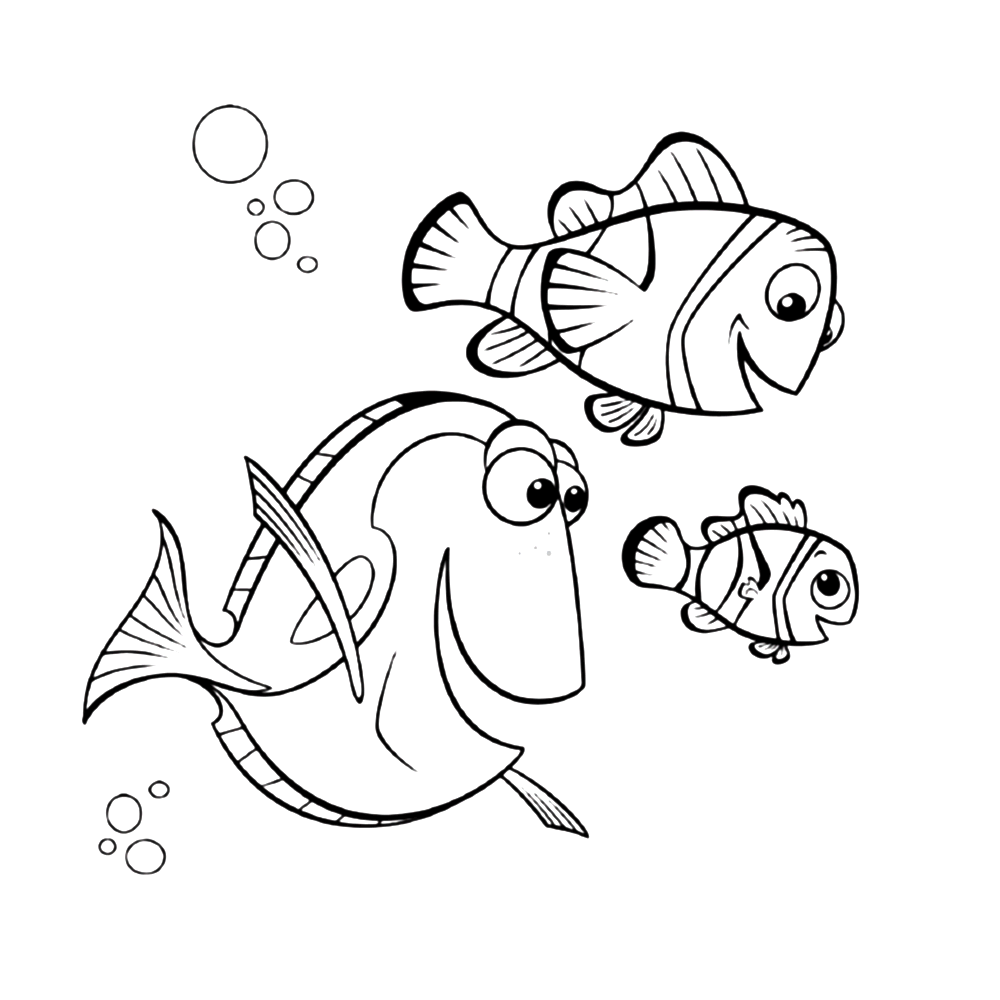 Leuk Voor Kids Marlin Dory En Nemo Kleurplaten Disney Kleurplaten Finding Nemo