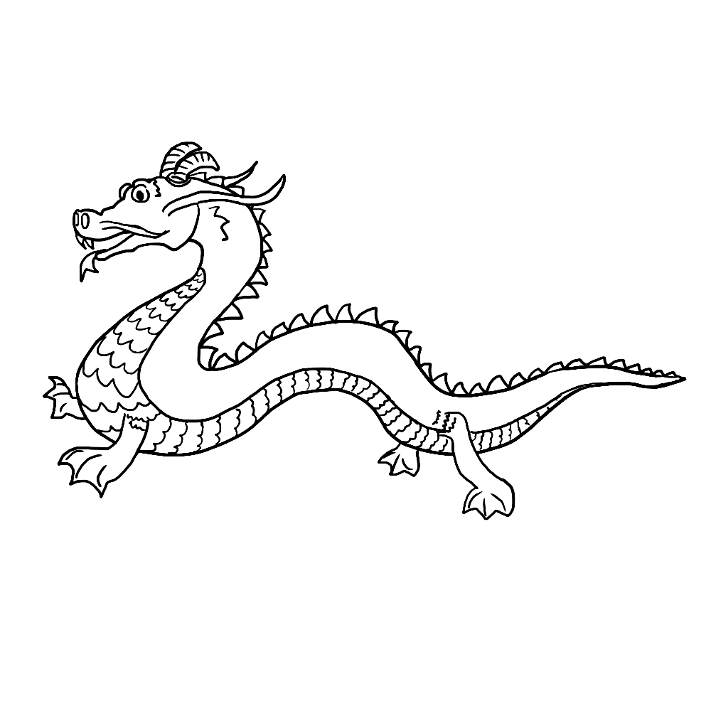 Leuk Voor Kids Kleurplaatchinese Draak Chinese Draak Draken Tekeningen Drake