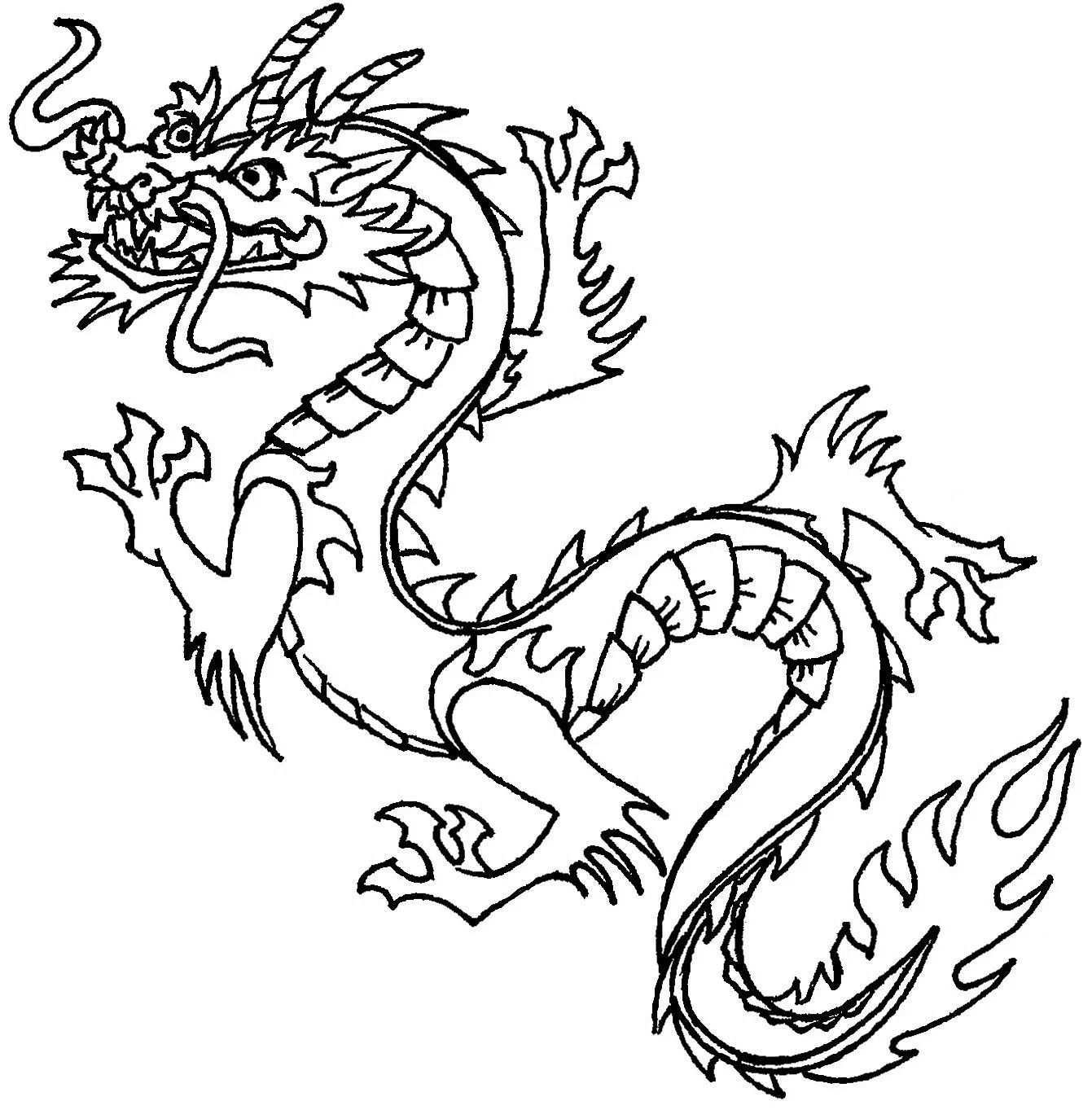 Chinese Dragon Drawing Tekenen Kleurplaten Drawing