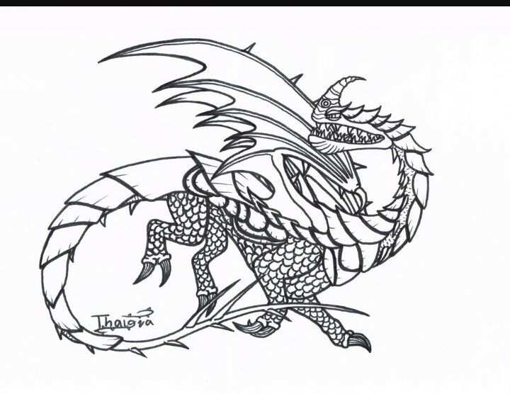 Razorwhip Coloring Dragon Coloring Page Coloring Pictures Dragons Rise Of Berk
