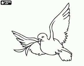 Vredesduif Een Witte Duif Is Een Traditioneel Christelijke En Joodse Symbool Voor De Liefde En Vrede Kleurplaa Vredesduif Kerstkleurplaten Flamingo Schilderij
